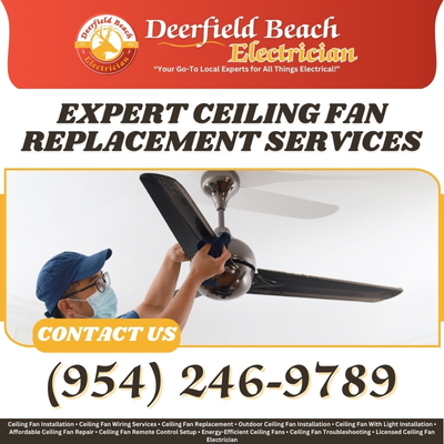 Ceiling Fan Replacement Services